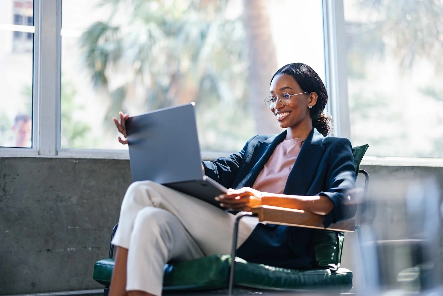 HR manager with a laptop