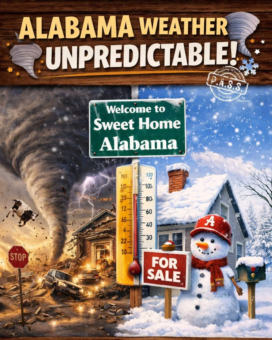 Only in Alabama&hellip;
🌪️ Tornadoes yesterday
❄️ Snow this morning

If you&rsquo;ve lived here long enough, you know anything can happen in 24 hours.

The real estate market can feel the same way sometimes. That&rsquo;s why having the right real es