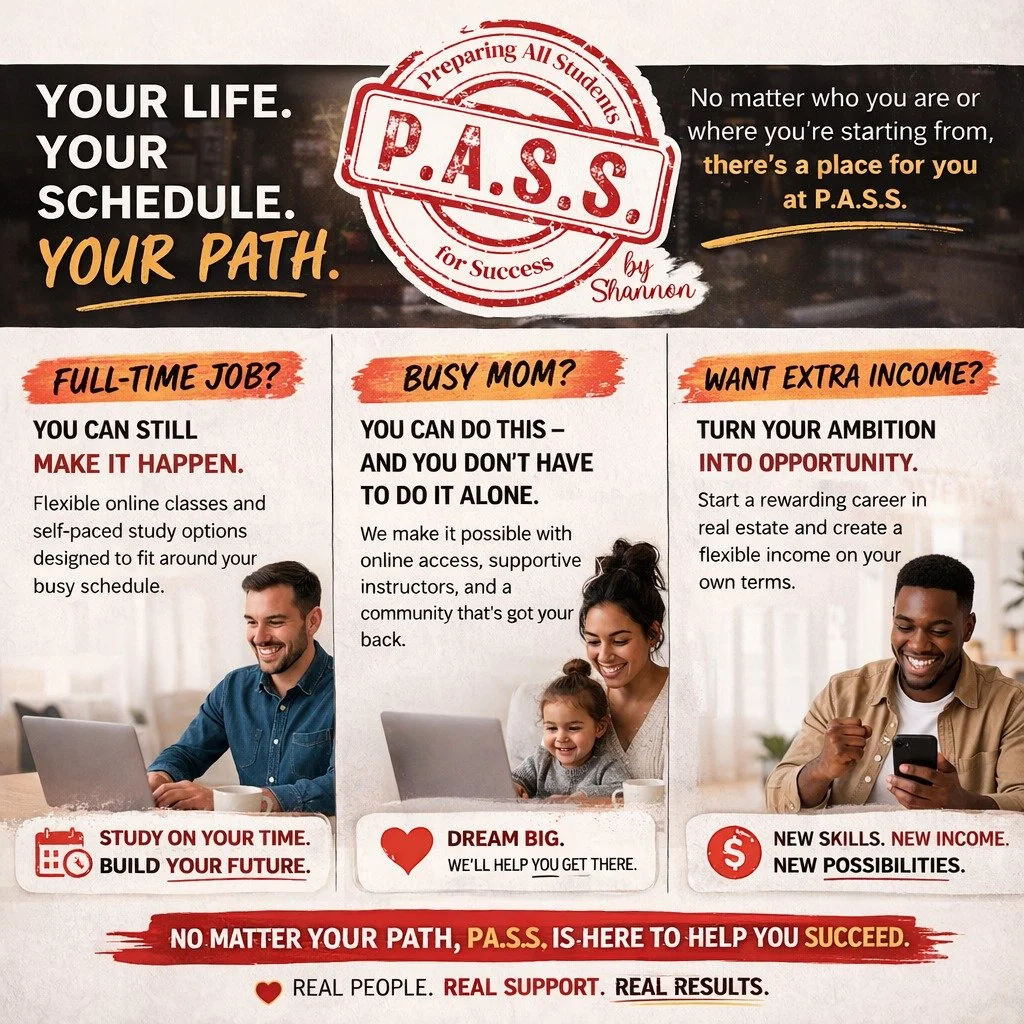 Your life. Your schedule. Your path. 🔑

No matter where you&rsquo;re starting from, there&rsquo;s a place for you here.
Full-time job ✔️
Busy parent ✔️
Looking for extra income ✔️

Real estate is possible and we&rsquo;ll show you how.

👉 Start your