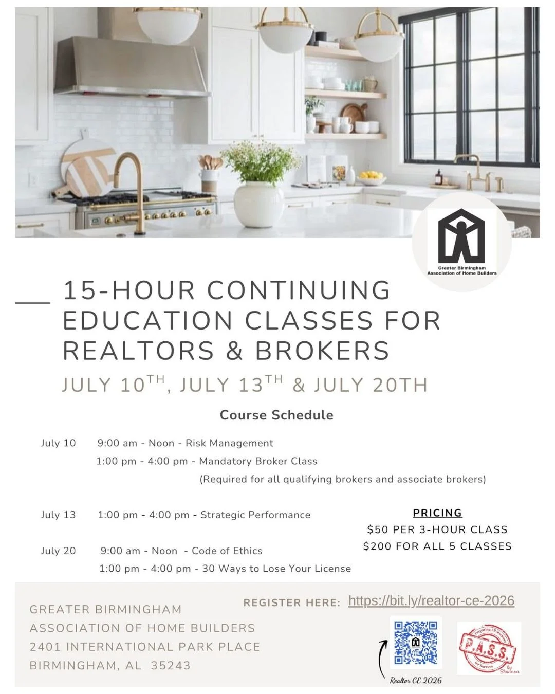 Your license renewal just got a whole lot easier ✨🏡

Join us this July for 15 hours of Continuing Education designed for Realtors &amp; Brokers who want to stay sharp, compliant, and ahead in the industry.

📚 Topics include:
&bull; Risk Management
