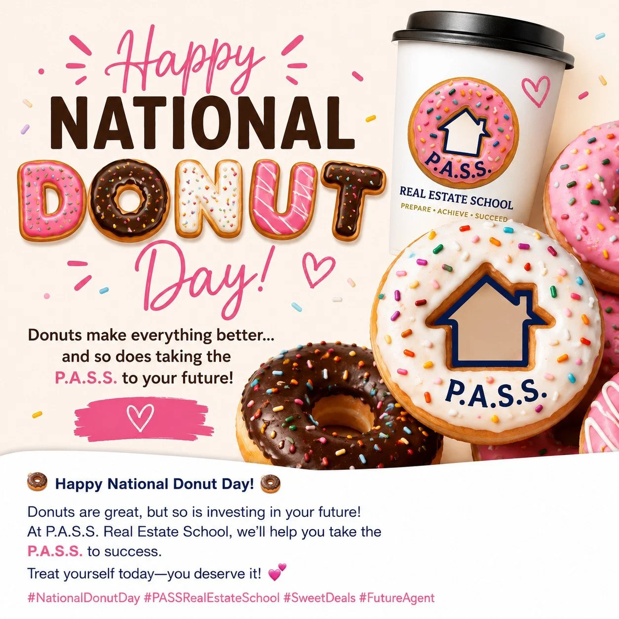 🍩 Happy National Donut Day! 🍩

We have an important question...

If your real estate journey was a donut, what flavor would it be? 👇

🍫 Chocolate = Bold and ready to take on the challenge
🍓 Strawberry = Sweet and optimistic
🍩 Glazed = Classic a