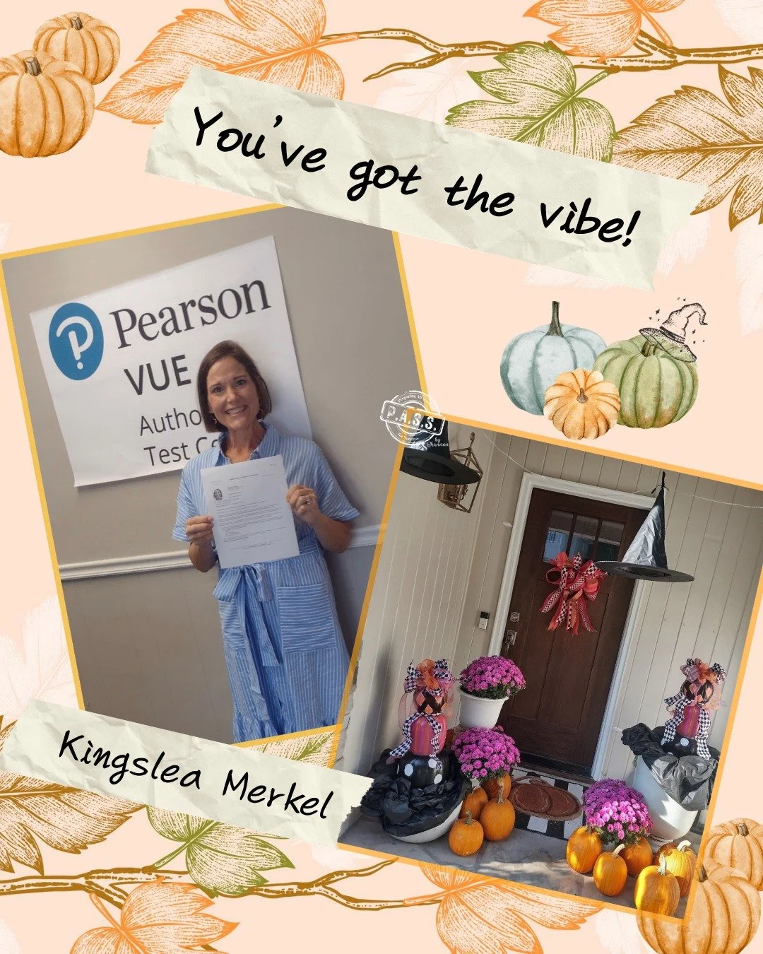 Kingslea DeRoode Merkel, You've got the vibe! 
Congrats on winning our Autumn vibes decorating contest. Your treat will arrive to you soon. 🍂🎃👻

#pass #fall #autumnvibes #passrealestateschool