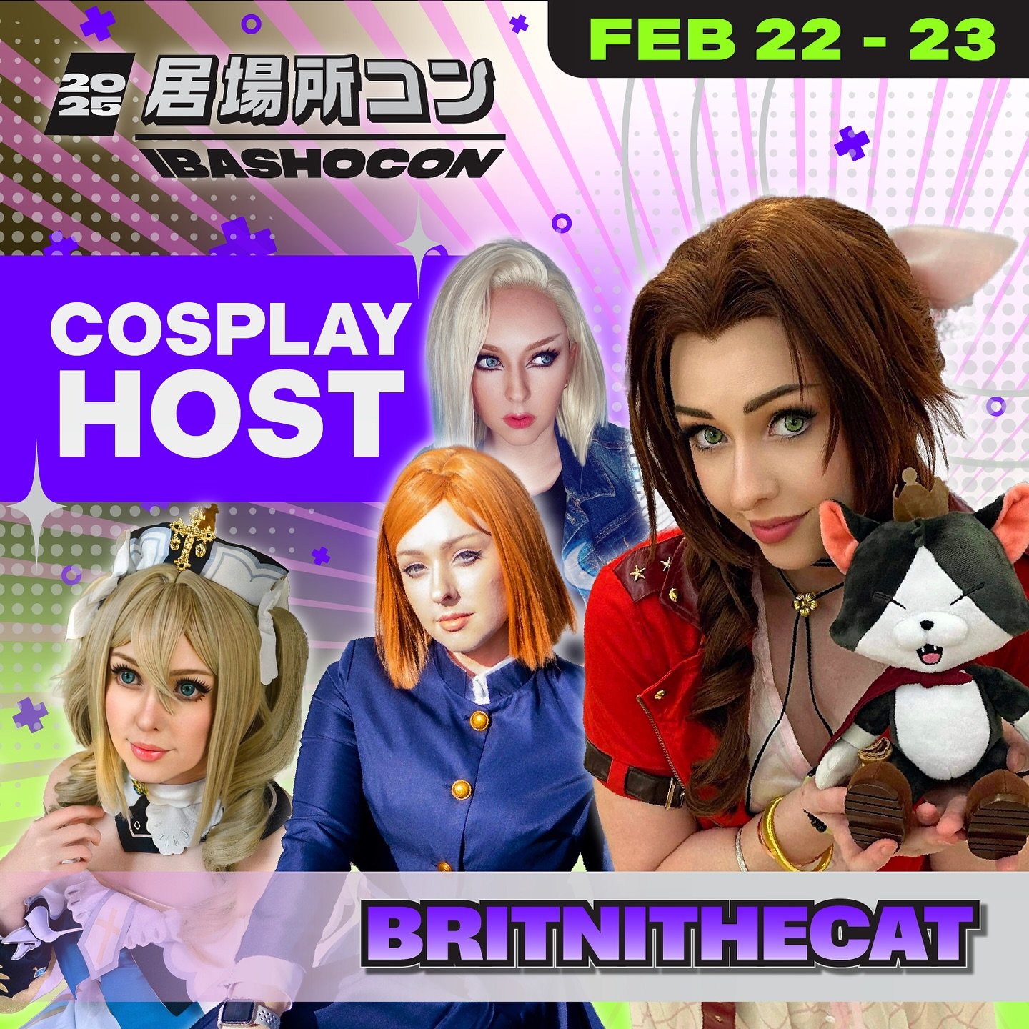 Get ready to meet our fantastic cosplay host for IbashoCon&mdash;someone who&rsquo;s sure to bring the energy and fun to every event she touches!

Britnithecat (Britni McNeill) is an NC cosplayer, actress, and content creator. With 12 years of experi