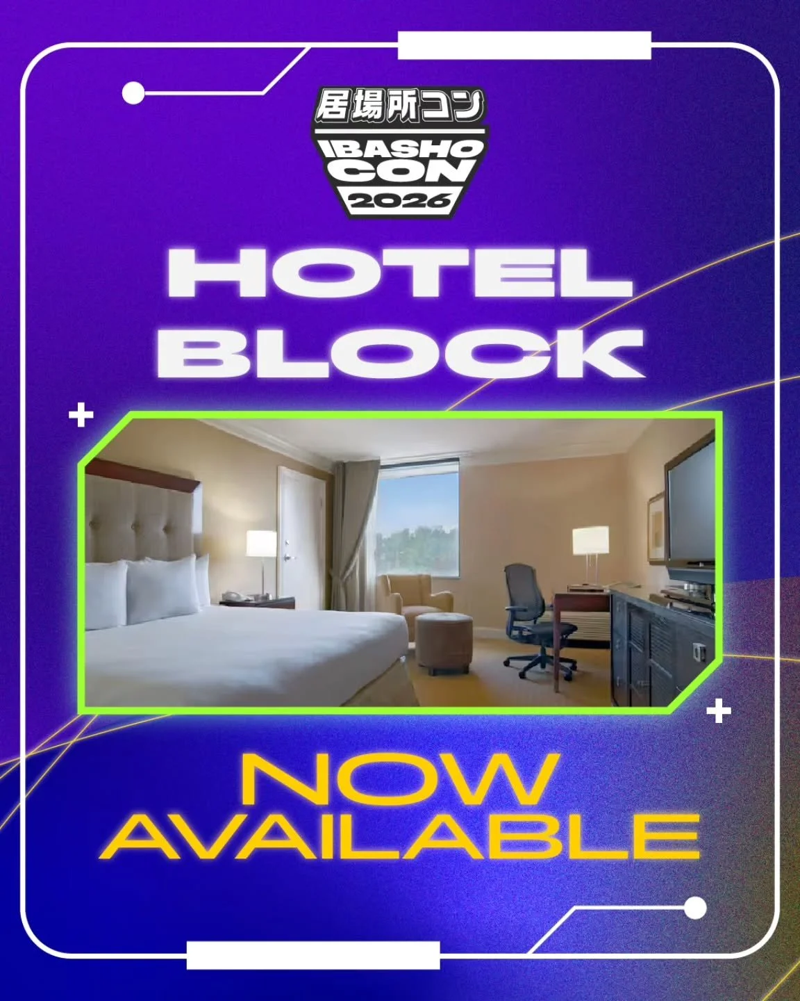 🏙️ Planning your IbashoCon 2026 weekend? We’ve got your stay covered! 💫
Book your room at the Hilton Raleigh North Hills and enjoy our exclusive IbashoCon rate when you use the code IBASHO at checkout.
Stay close to all the action — p