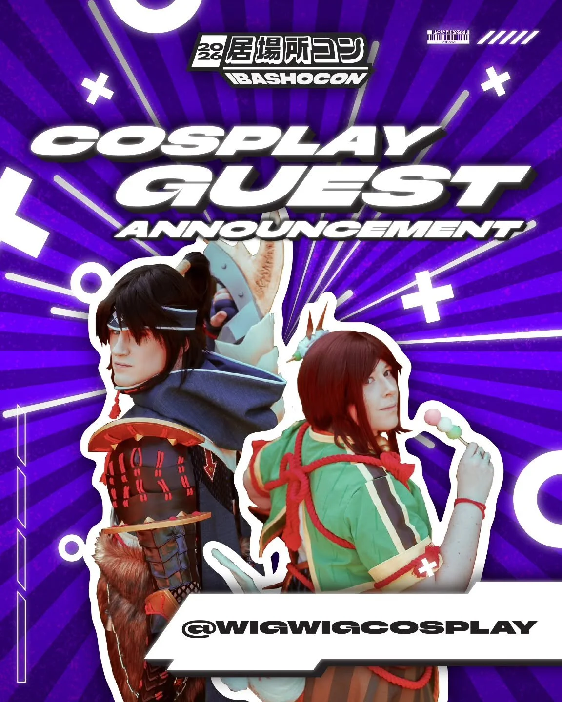 We're excited to announce @wigwigcosplay as our first cosplay guests for IbashoCon 2026!! 

Wig-Wig Cosplay is an award-winning competitive cosplay duo out of Minneapolis, Minnesota. WigTall and wigsmall have been cosplaying together since 2012 and h
