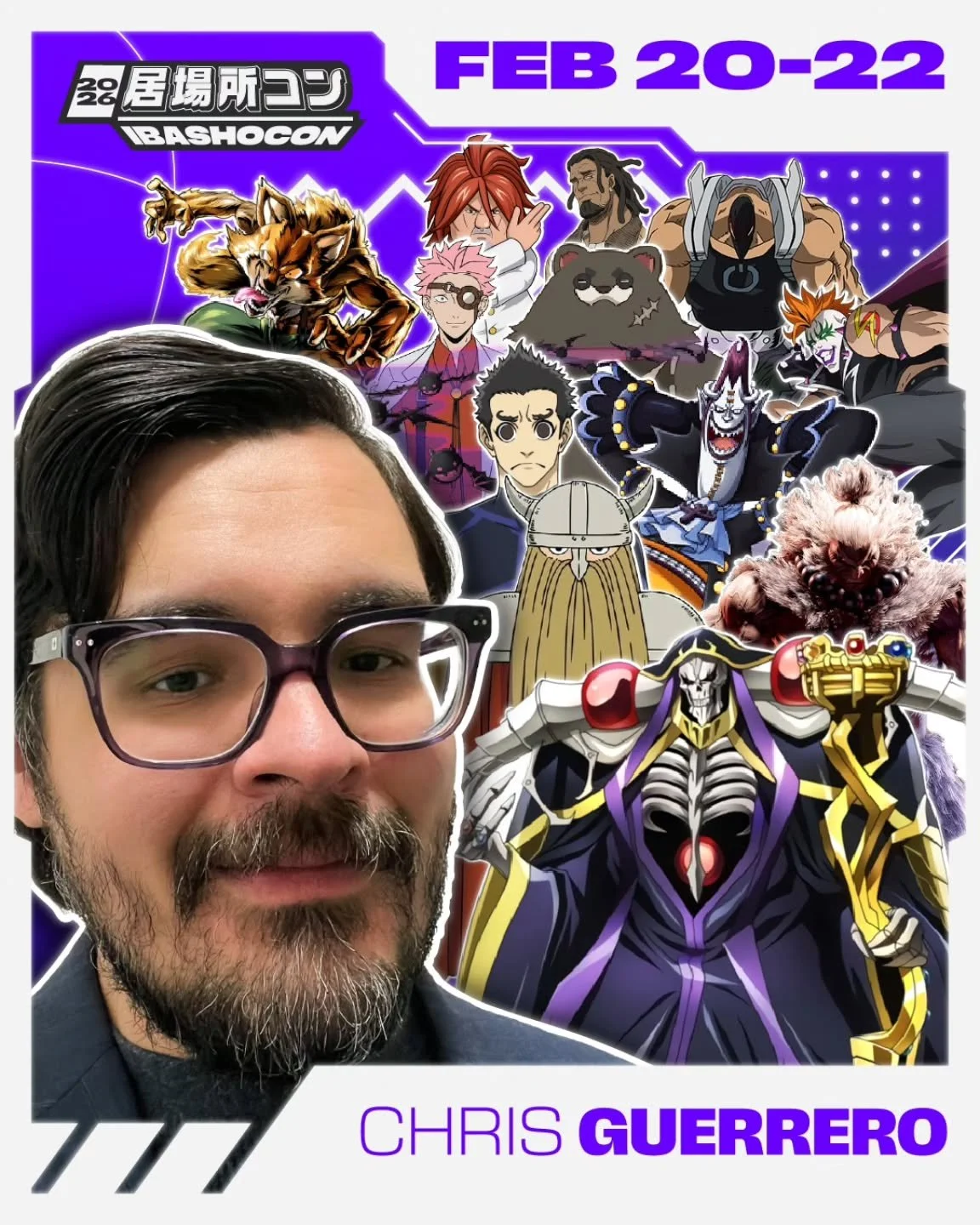 "HOW DARE YOU NOT WITNESS THE GREATNESS OF OUR LORD AND SAVIOR THE GREAT AINZ OOAL GOWN!"

That's right! Our next voice actor is Chris Guerrero! 

Christopher Guerrero is a Dallas based actor who has done voice over work for over a hundred 