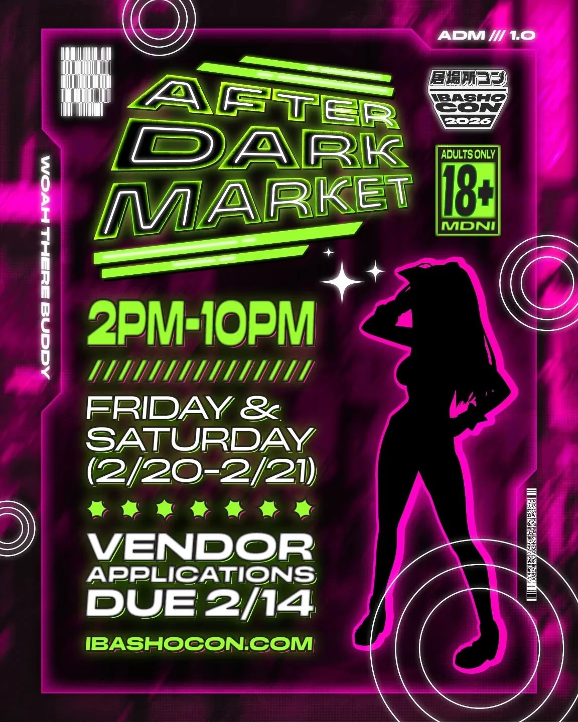 Wanna take a trip somewhere a bit more risqu&eacute; 🔥? Our After Dark Market will be there for all of you who wanna take a walk on the wild side.

Tables will be open Friday and Saturday of IbashoCon, from 2-10 PM.

Our vendor applications are stil