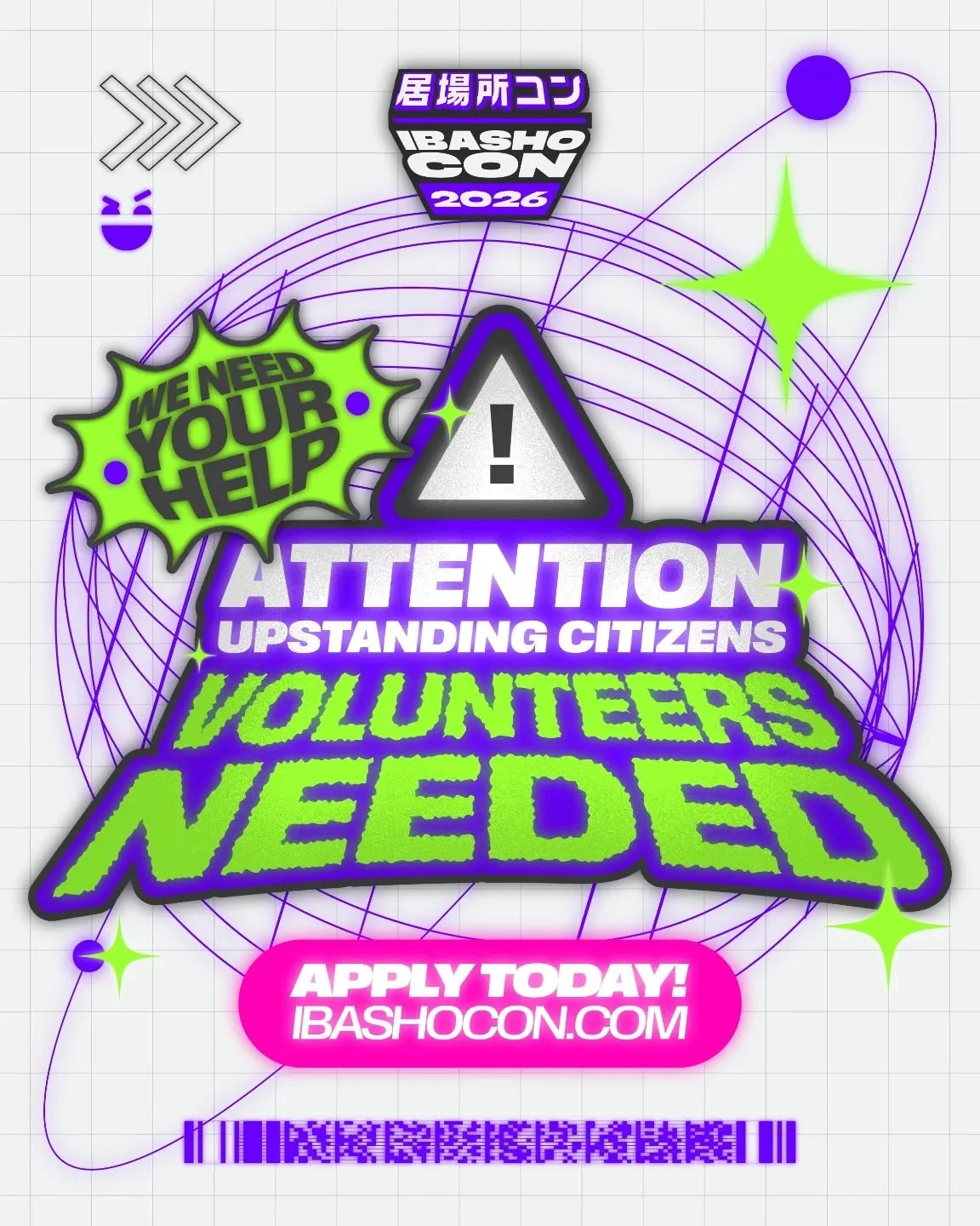 We want you! at IbashoCon!

Hey IbashoFam, we wanted to do one more reach out post for any and all potential volunteers for our convention.

We love working with all our volunteers to make Ibasho the best it can be, and with a volunteer badge, you al