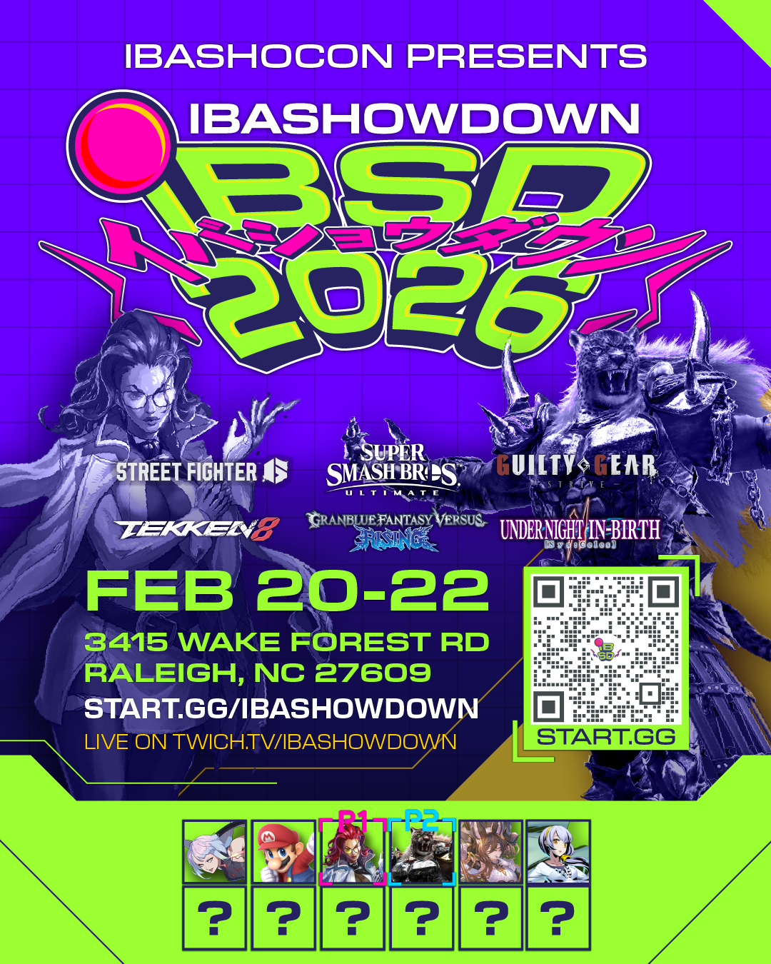 Ibashowdown - Fighting game tournament IbashoCon 2026