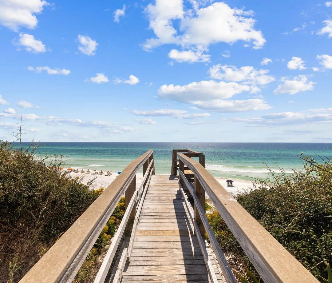 Boardwalk to the beach near The Big Sea on 30A