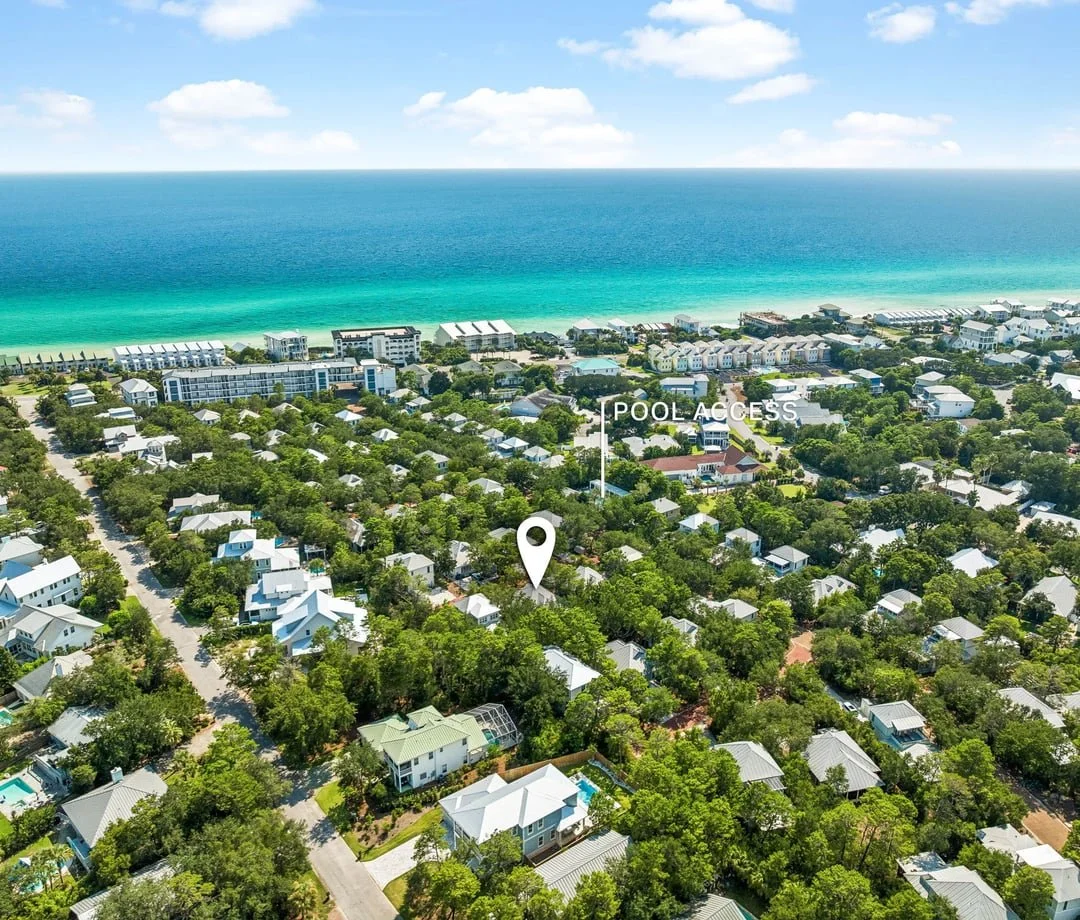 Aerial view of The Big Sea near the Gulf in Seacrest Beach on 30A