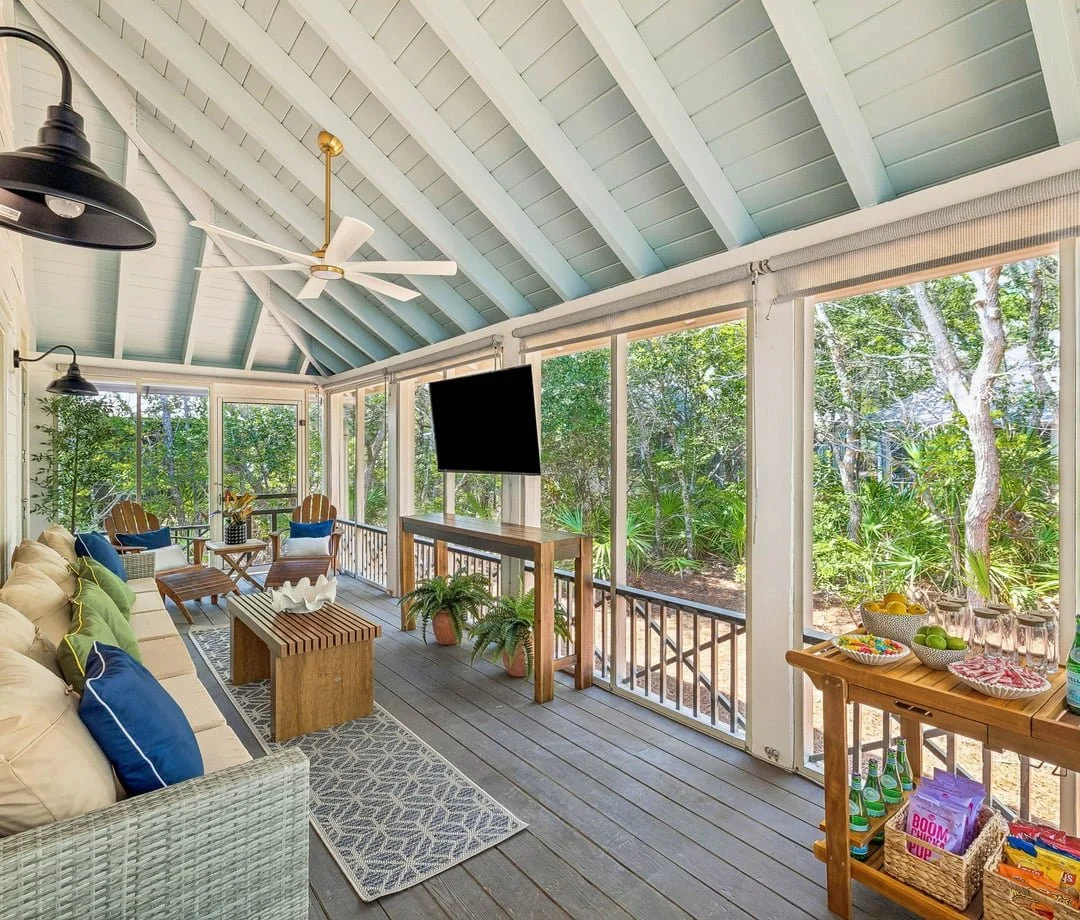 Covered porch at The Big Sea