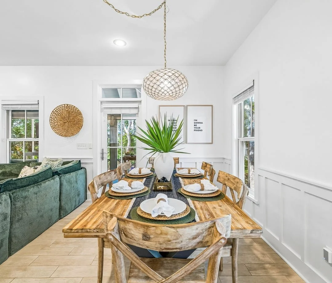 Dining area and kitchen at The Big Sea, a 30A vacation rental in Seacrest Beach, FL