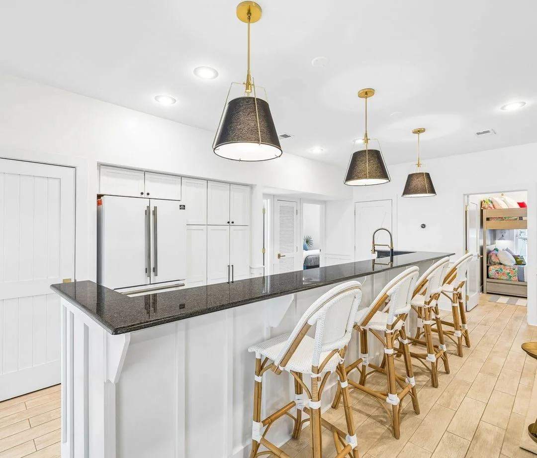 Open kitchen at The Big Sea, a 30A vacation rental