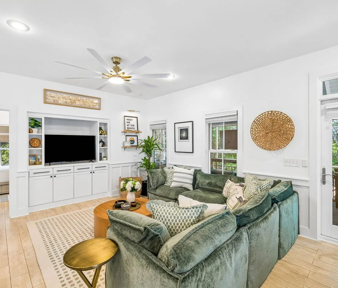 Coastal living room at The Big Sea