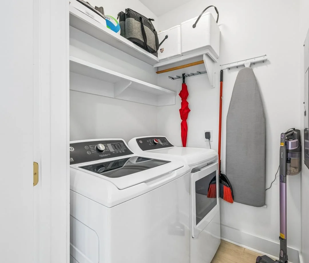 Laundry room with washer and dryer at The Big Sea, a 30A vacation rental in Seacrest Beach, FL