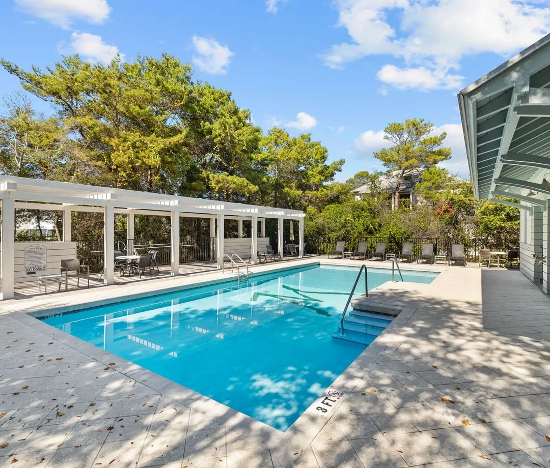 Resort-style community pool at Magnolia Cottages, Seacrest Beach