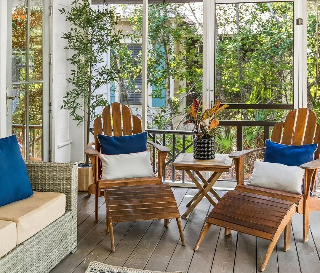 Outdoor porch at The Big Sea, a 30A vacation rental in Seacrest Beach, FL