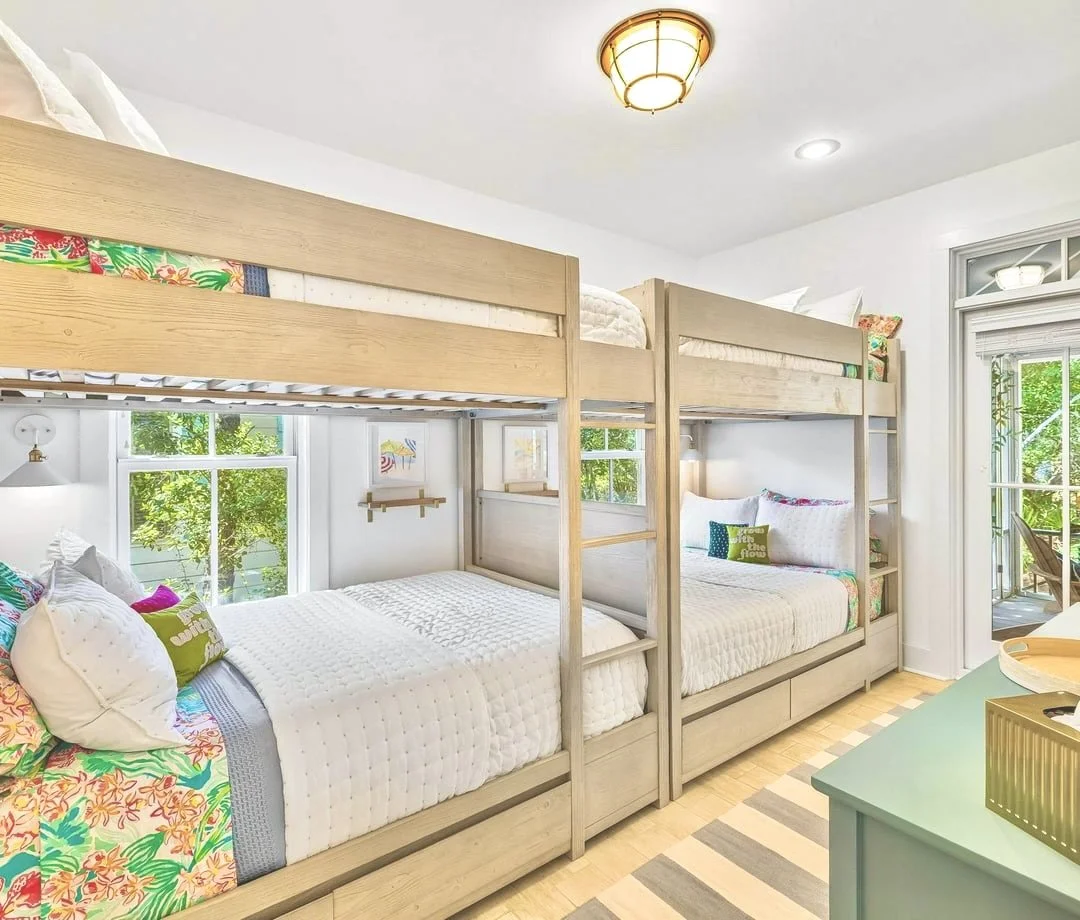 Bunk room with four full beds at The Big Sea