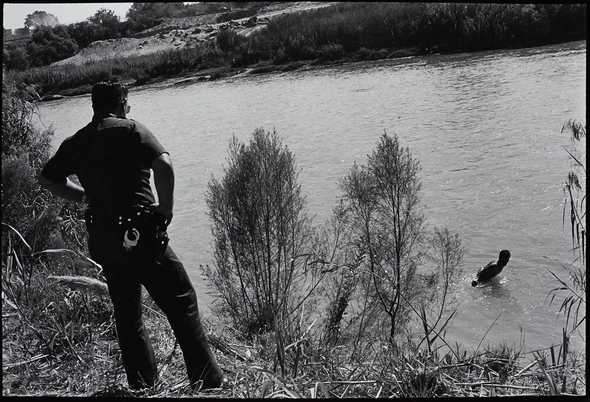 Border Patrol with Illegal, Laredo, 1987