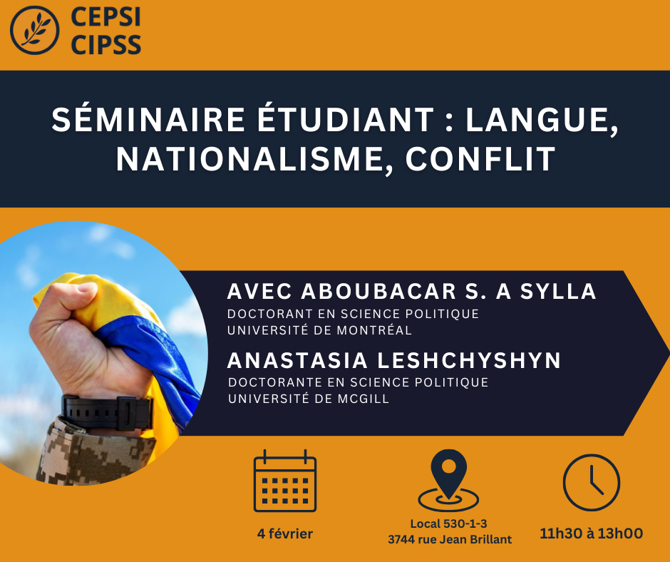 Séminaire étudiant : Langue, nationalisme et conflits