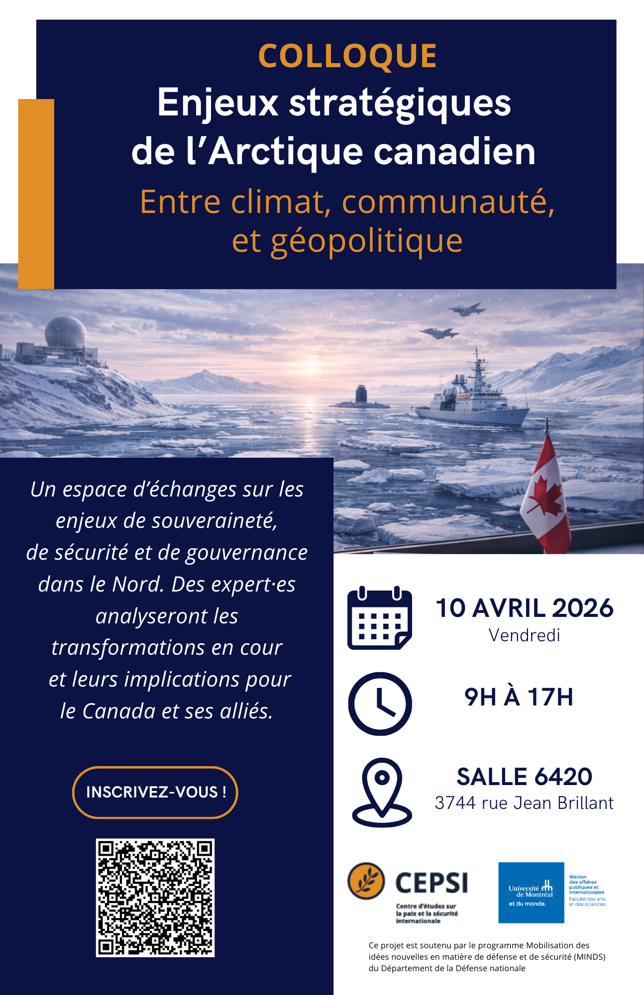 Colloque - Enjeux stratégiques de l'Arctique canadien: entre climat, communauté, et géopolitique