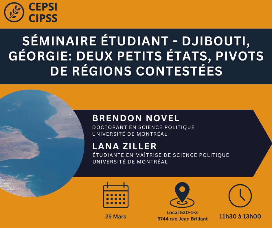 Séminaire étudiant - Djibouti, Géorgie: deux petits États, pivots de régions contestées