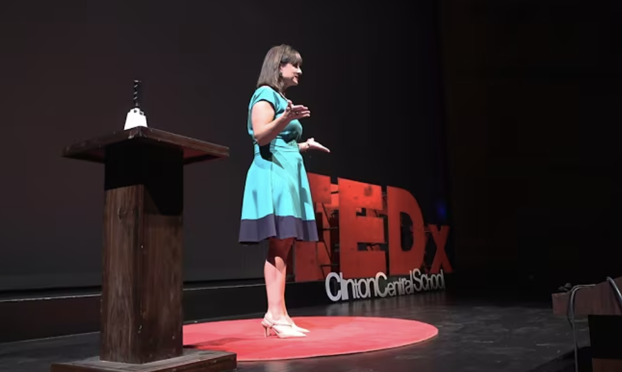 Christine Spiak speaks on TEDx Stage