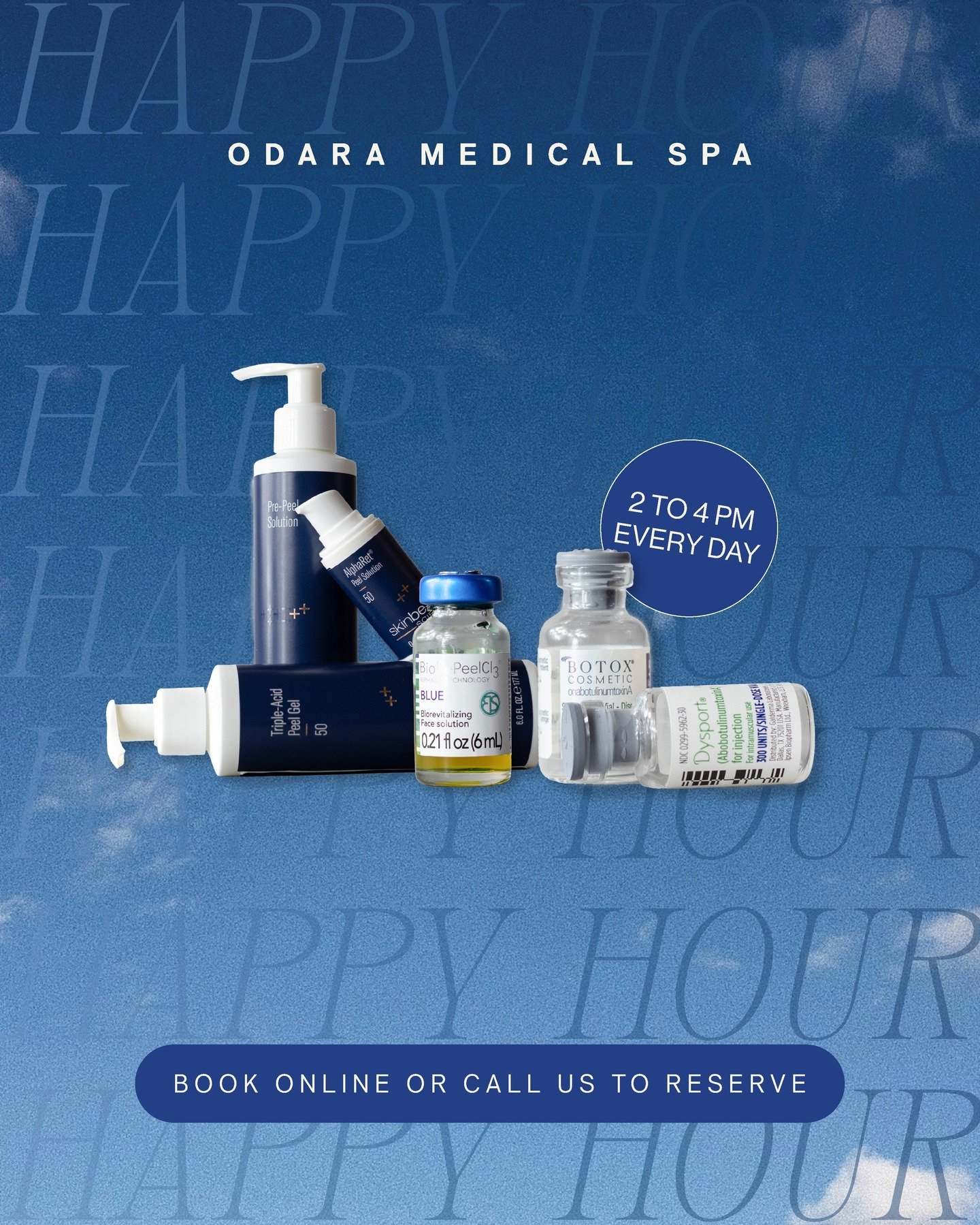 These hours are happy for a reason &mdash; book your appointment between 2-4pm and we&rsquo;ll bring the magic ✨ 
Limited spots, unlimited glow. #MeetMeAtOdara #happyhour #spokanewashington