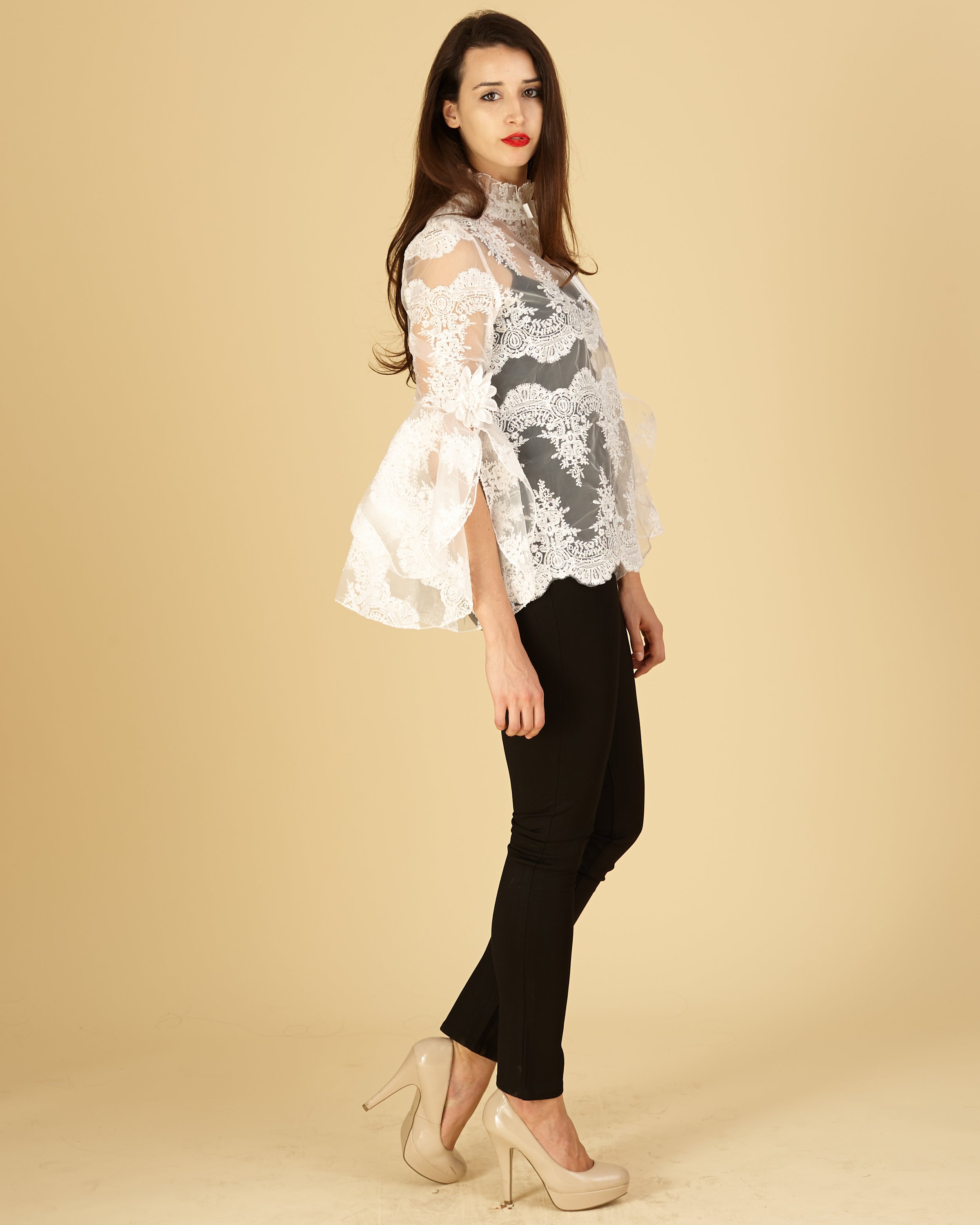 Split Bell Sleeve Lace Top. .jpg