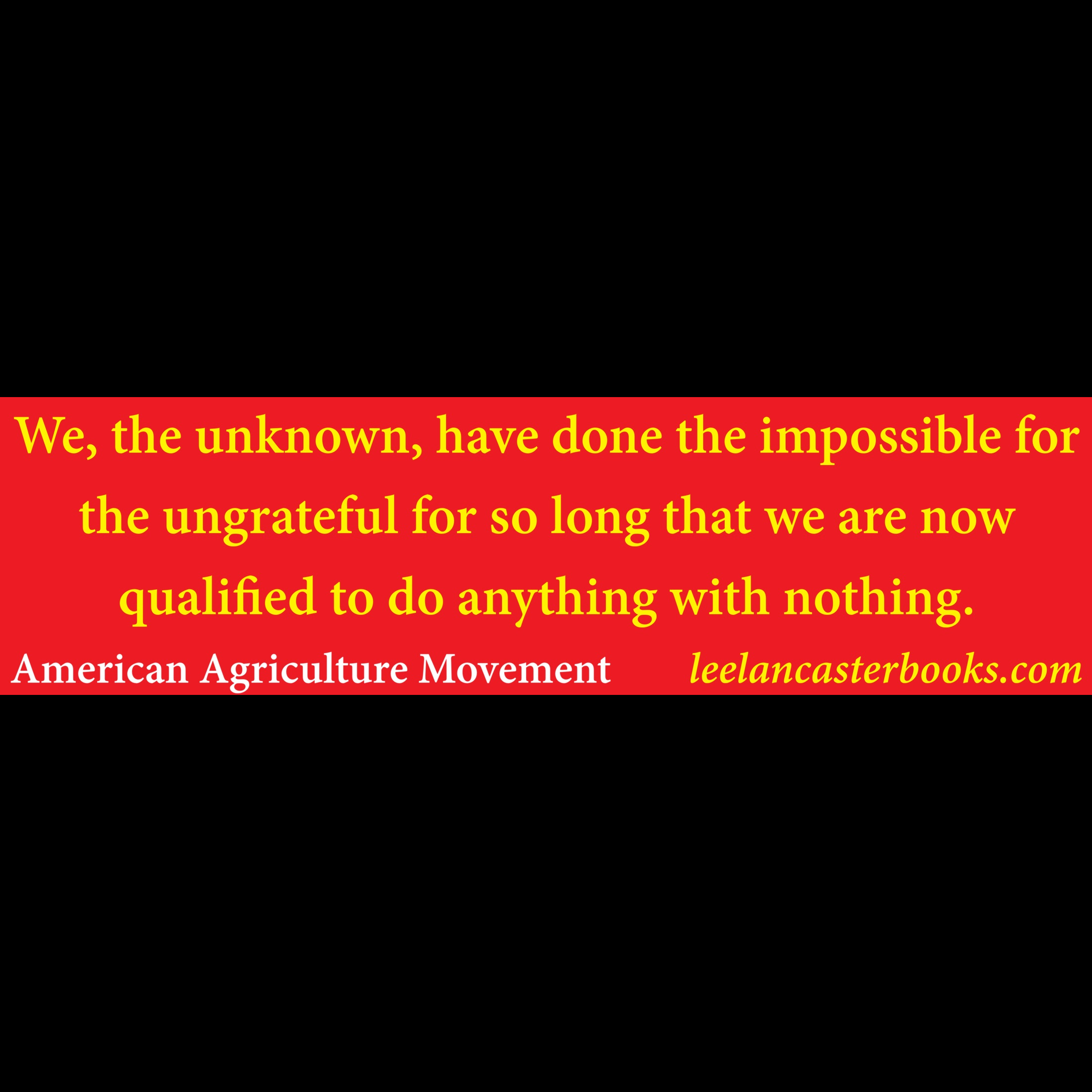 We, the Unknown, have done the Impossible 4" Decal AAM Remake