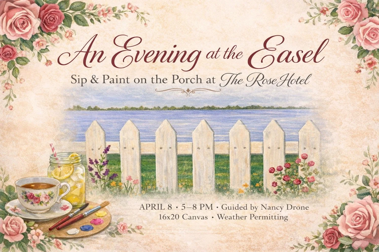 An Evening at the Easel Sip &amp; Paint Party