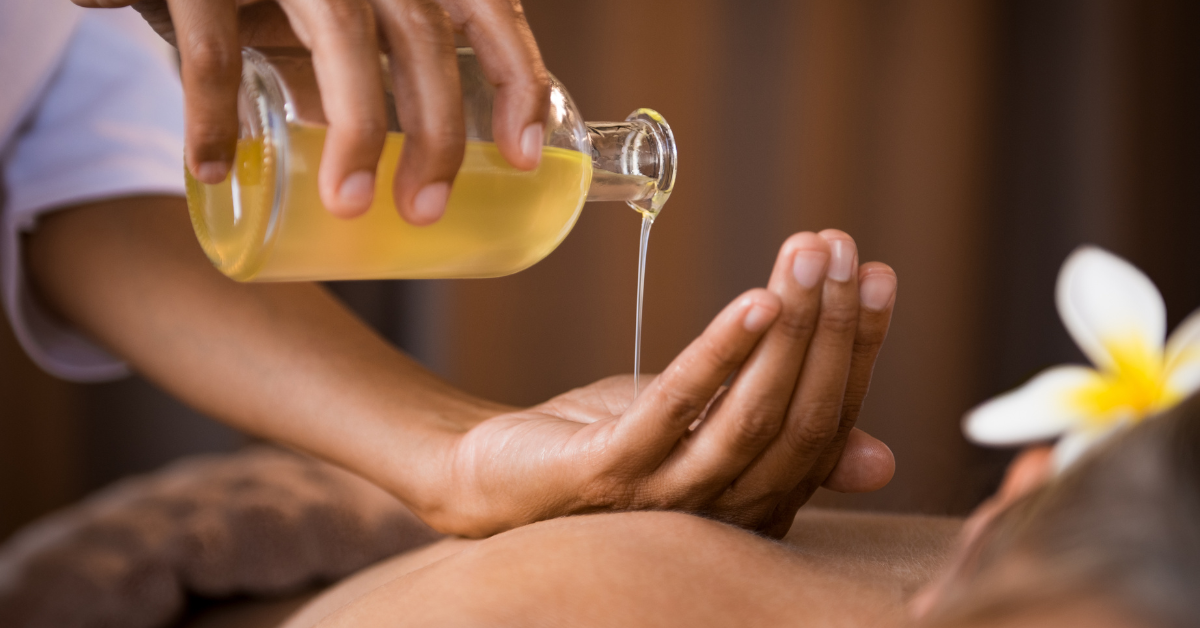 Massage Oil on Hand
