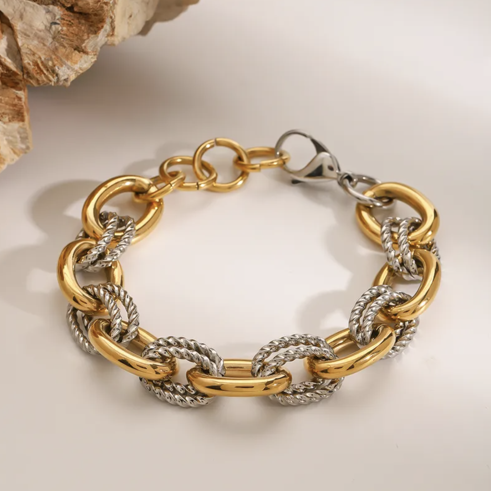 Gold and Silver Chain Bracelets