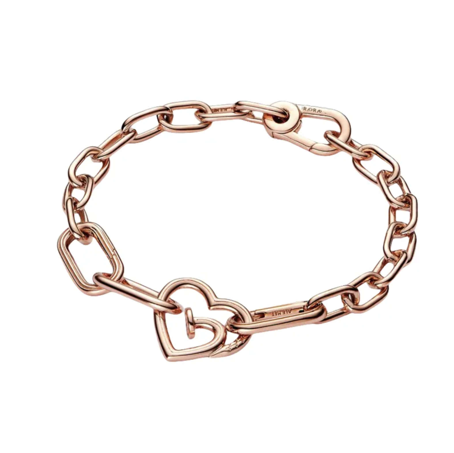 Rose Gold Heart Chain Bracelet