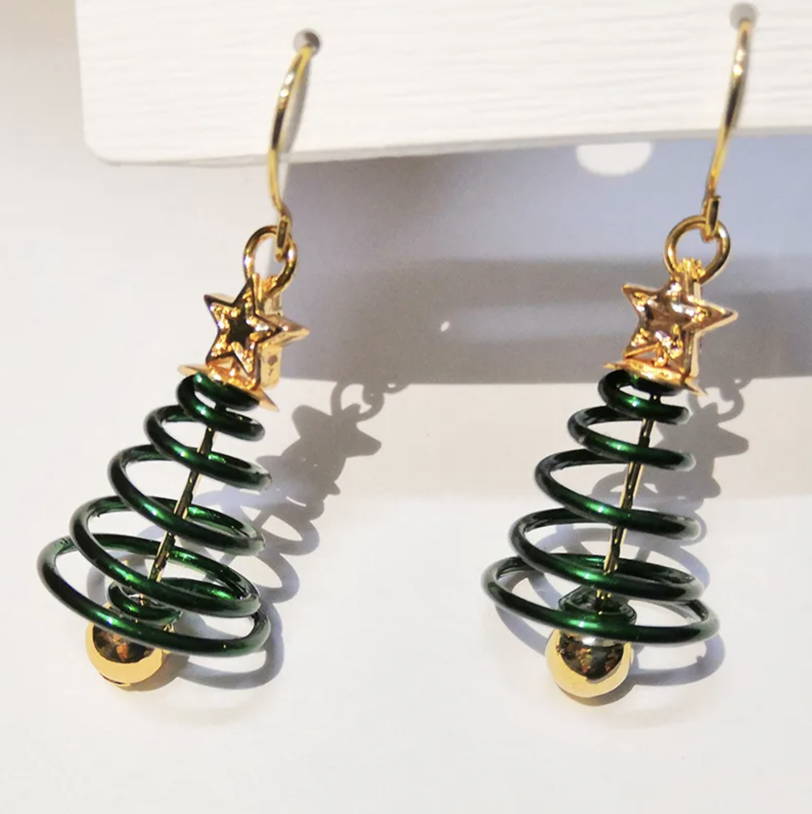 Sprial Christmas Tree Earings