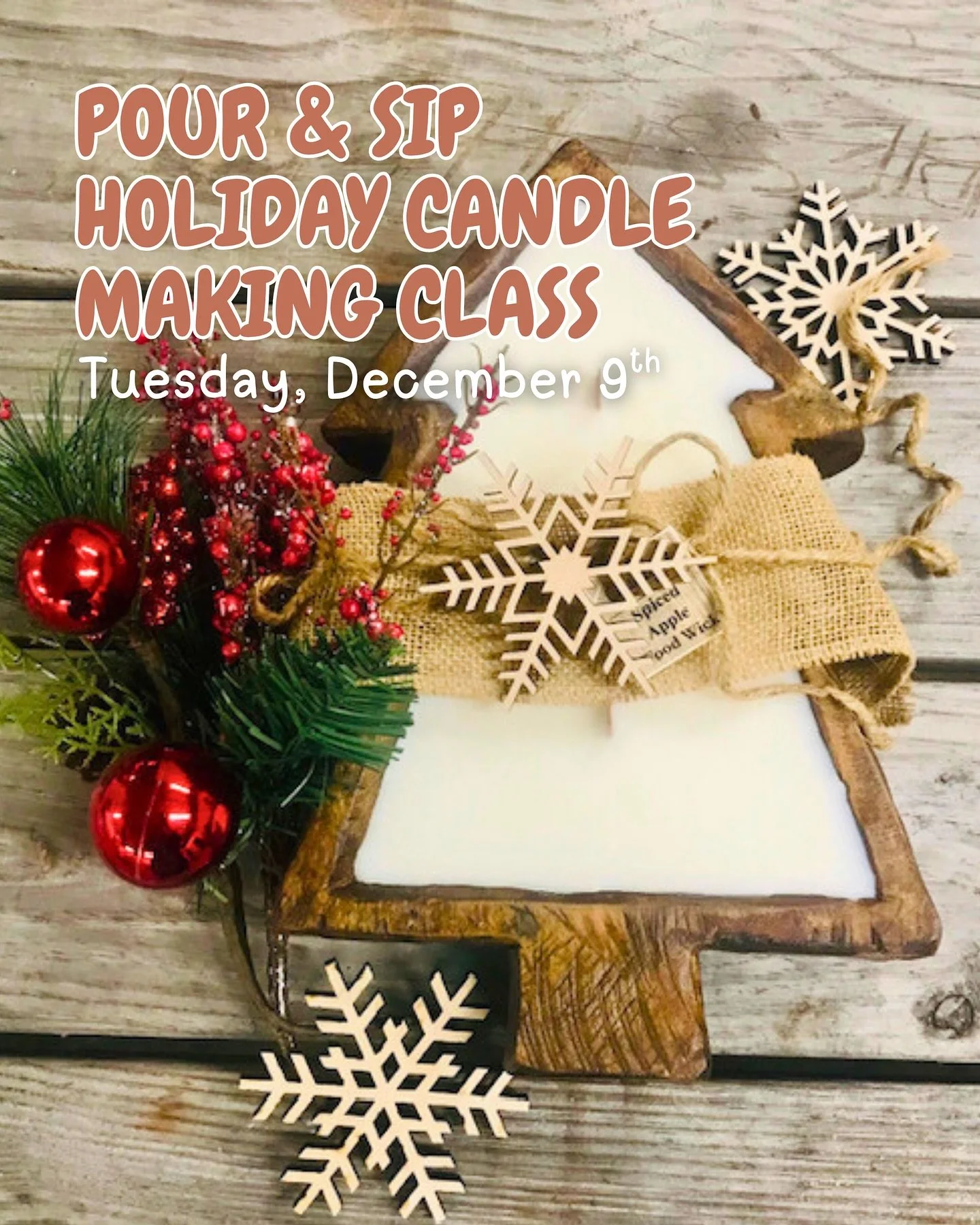 Custom Candles &amp; Crackling Wicks! 🔥 Join Midwest Candle Co. on Tuesday, December 9th to craft your own holiday dough bowl candle.

Choose your custom shape (Deer, Tree, or Illinois-Shaped), blend your favorite holiday scents, and enjoy the cozy 
