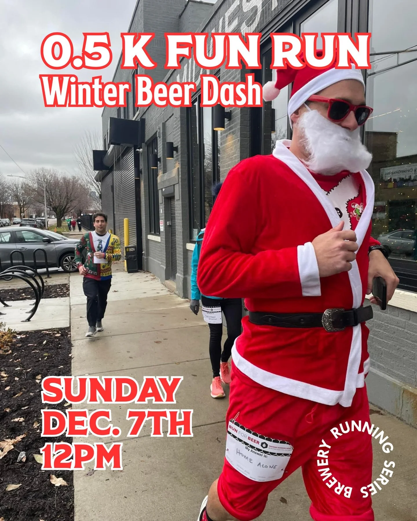 The @ilbreweryrun 0.5K Fun Run Winter Beer Dash is back Sunday, December 7th!

Yes, it&rsquo;s just 0.5K between @midwestcoastbrewingand @gooseisland, and includes a beer at each stop. Costumes aren&rsquo;t required, but are highly encouraged!

Snag 