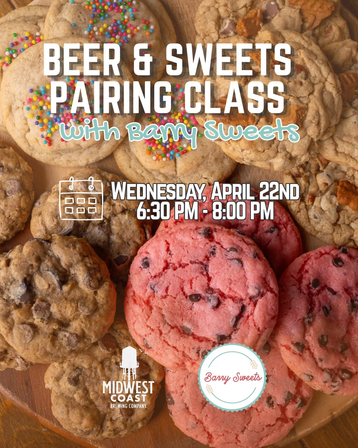 Something extra sweet is coming up next month with @barry_sweets!

Join us on Wednesday, April 22nd for a Beer &amp; Sweets Pairing Class! The tasting will be led by Maddy, the founder of Barry Sweets and Tim, the Brewery Operation&rsquo;s Manager he