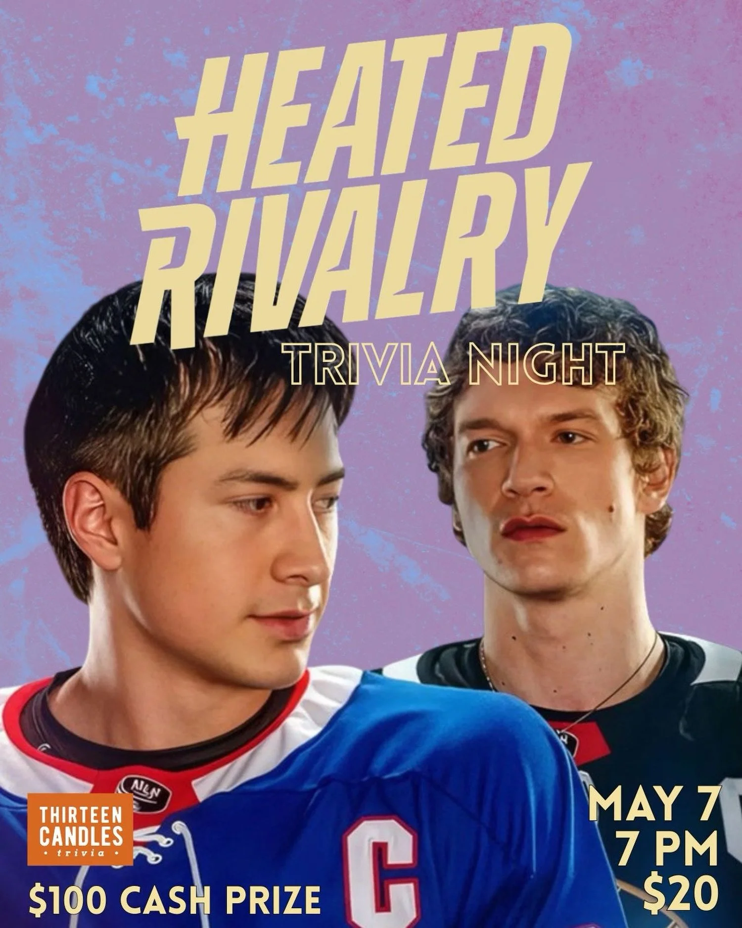 Are you coming to the cottage? Heated Rivalry Trivia with @thirteencandlestrivia is coming up on Thursday, May 7th at 7PM! Grab your tickets and squeeze in a rewatch for a chance to win a $100 cash prize!