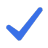A check mark icon.