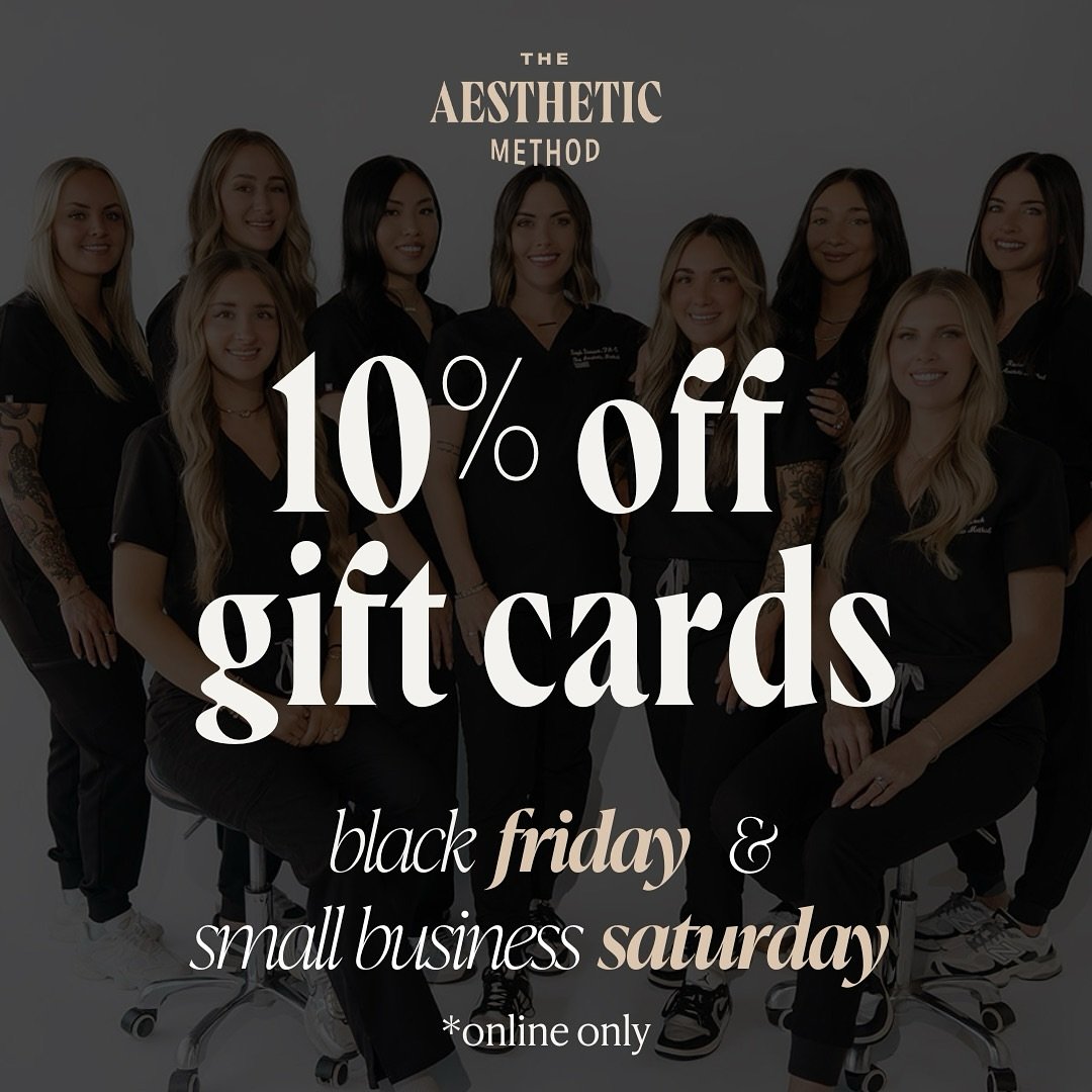 Our 10% off gift card sale is back and available Black Friday AND Small Business Saturday!🥳

These will be available on our website starting Black Friday. Mark your calendars!

Perfect for gifting or send this to someone who asked for your Christmas