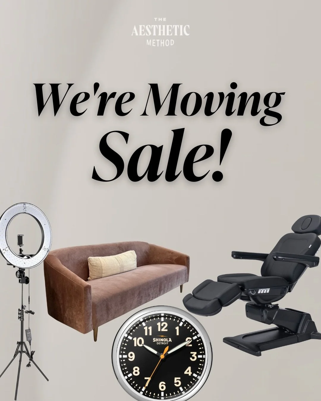 We&rsquo;re moving into a new space and selling decor &amp; select equipment from our current office! 👋🏼 

This sale will be on Instagram stories ONLY!