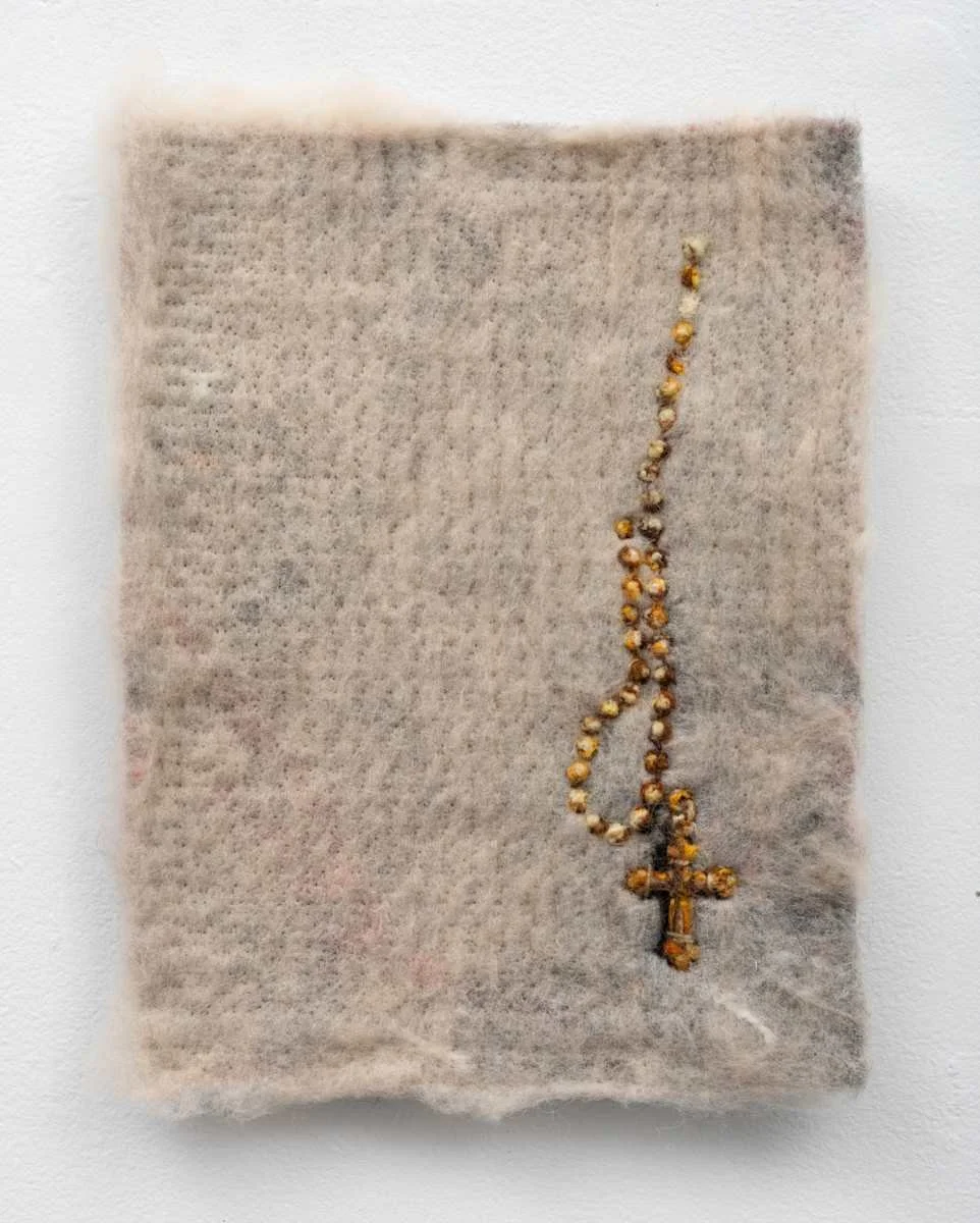 Big Mom's Rosary.
Needle felted wool on industrial felt
12 x 9 in
2025