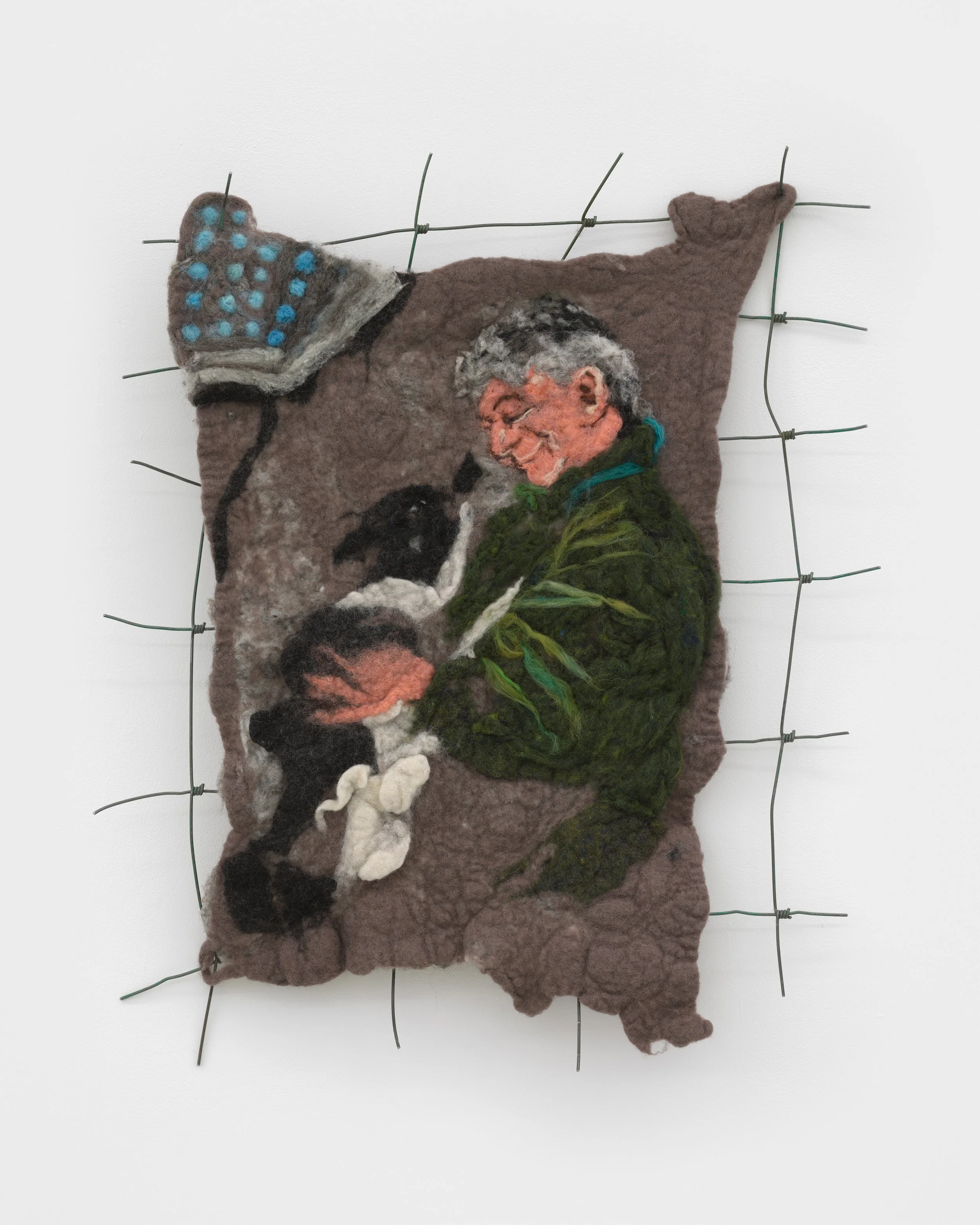 Finlay and Tim
Wet and needle felted wool on found Dumfries rylock
28 x 24 in
2026