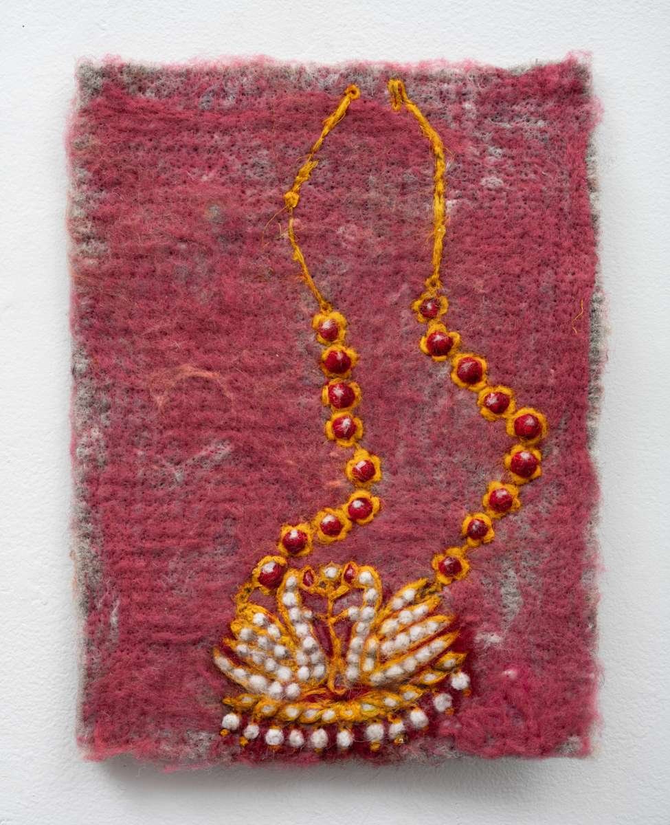 Nisha's swans
Needle felted wool on industrial felt
12 x 9 in
2025