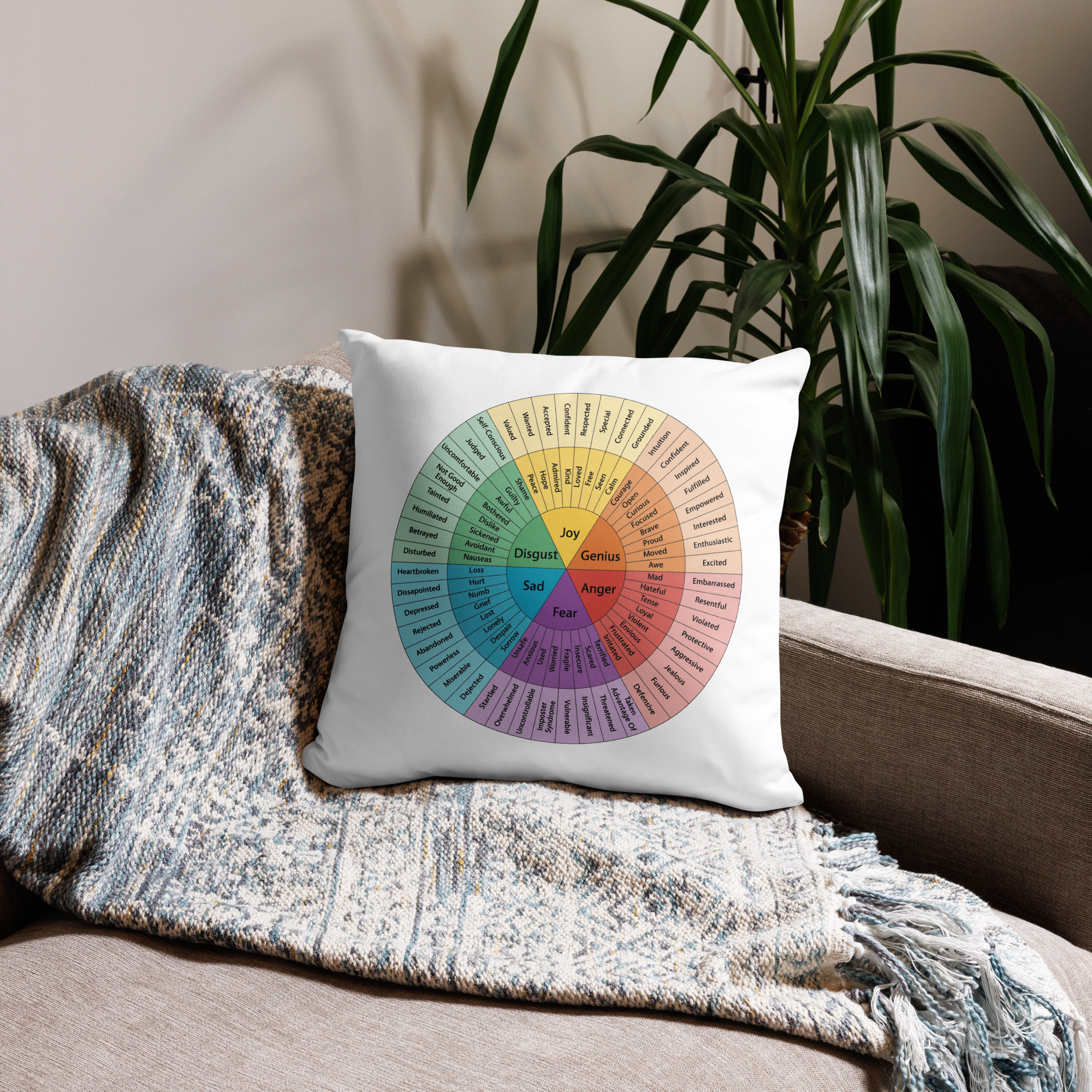 Feelings Wheel Pillow