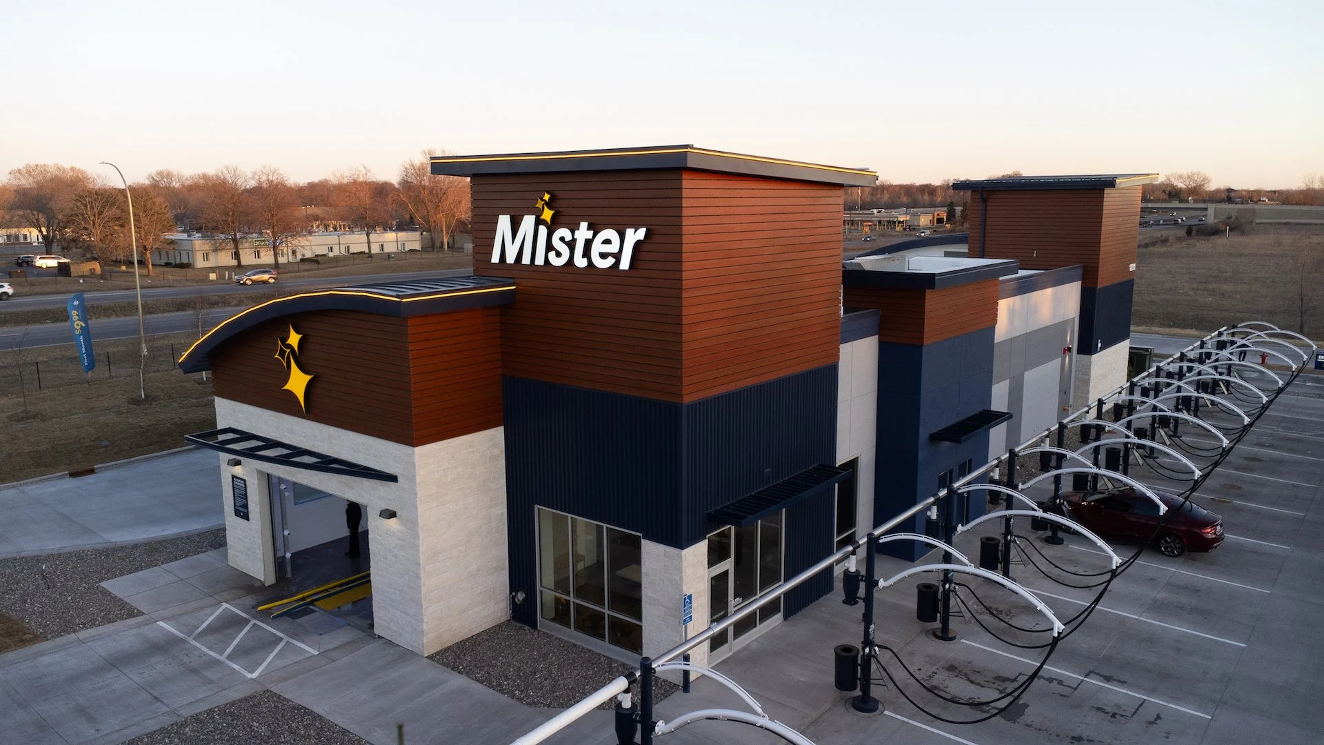 Mister Car Wash commercial framing in blaine minnesota framing by JL Schwieters