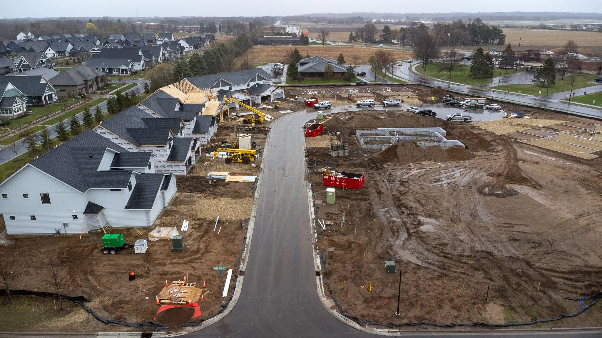 Woodhelm Townhomes in Lake Elmo, Full turnkey framing package provided by JL Schwieters