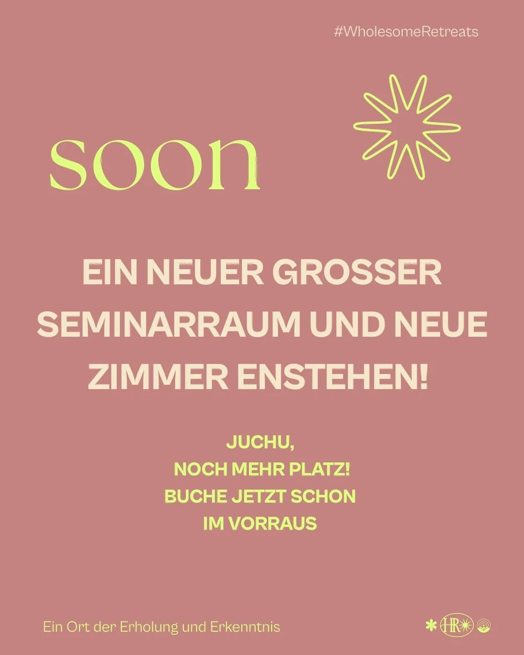 Wir sind immer noch im Umbau, das hei&szlig;t, bald werden wir einige neue Zimmer und einen wundersch&ouml;nen neuen und modernen Seminarraum zur Verf&uuml;gung stellen. Mit &uuml;ber 80 Betten sind wir dann ganz sch&ouml;n gewachsen und das haben wi